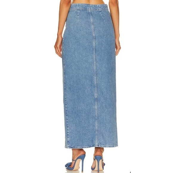 NWT Revolve Lovers and Friends Marsella Rosette Maxi Skirt in Rose Size Large - Picture 2 of 8